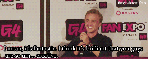 fuckyeahsterekfeels: Tom Felton talks fan-fiction and fan-art  