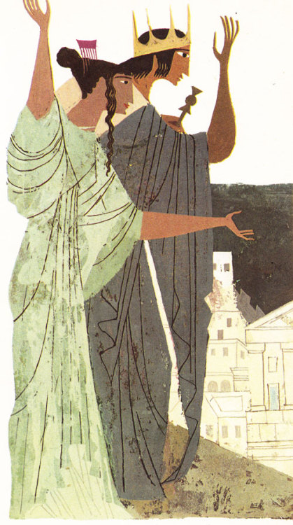 ohbender: The Iliad and the Odyssey: A Giant Golden Book (1956),illustrations by Alice and Martin Pr