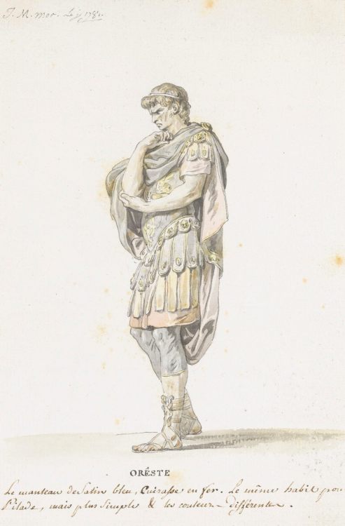 A Costume Design for Oréste in “Iphigénie in Tauride” by Jean-Michel Moreau, called Moreau le Jeune 