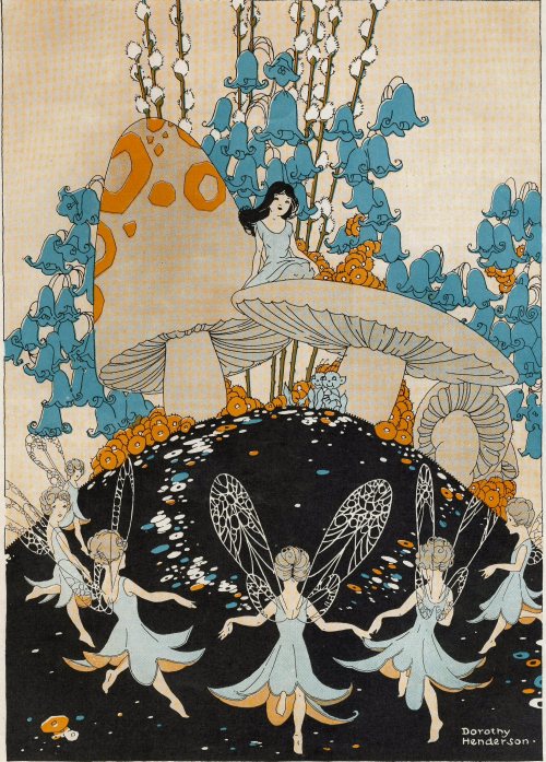 Dorothy G. Henderson, &lsquo;Girl and Dancing Fairy Ring&rsquo;, for 'Hilltop&rsquo; by Nancy Clinto