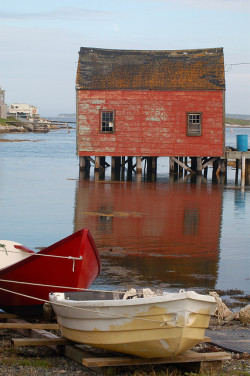 1lifeinspired:  Red shed by halifaxlight on Flickr. Nova Scotia, Canada 
