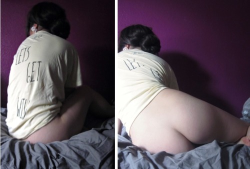 wordsmatty:  Happy Saturday, Matty! I’ve been meaning to submit to you for quite some time now. This lazy Saturday, I woke up to discover that drunk me had put me down to bed in a comfy shirt and no bottoms. :) RavishedRogue Well, I have to say that