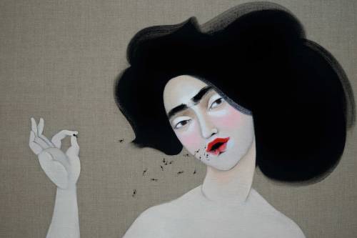 spiritsdancinginthenight:Hayv Kahraman “…is an artist from Iraq. Spanning drawing, painting, and scu