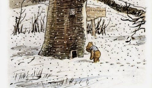 brigantias-isles:“It was still snowing as Pooh stumped over the white forest track, and he expected 