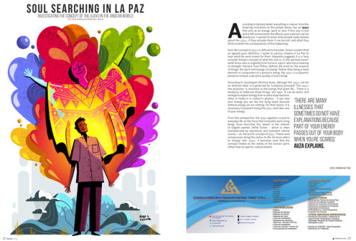  Little illustration for Bolivian Express Magazine #95, for the article about the “Ajayu&rdquo