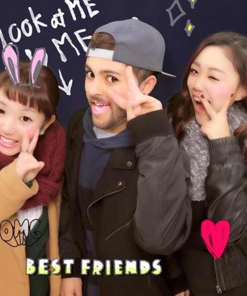 My best Japanese friends and did some purikura! It&rsquo;s basically a big photobooth with a gre