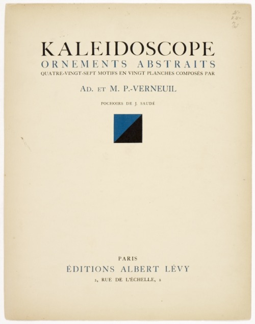 design-is-fine:Maurice Pillard Verneuil, abstract ornaments from Kaleidoscope, 1920s. Pochoir print.