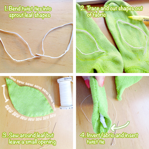 b1a4roadtrip-sf:  DIY Sprout Hair clip Day 21 (aka 29 Days Until) - Sprout MakingHere’s the little sprout hair clip I made with a pair of socks, twist ties from the grocery store, an old hair clip, sewing needle/thread/scissors, and glue. Are there