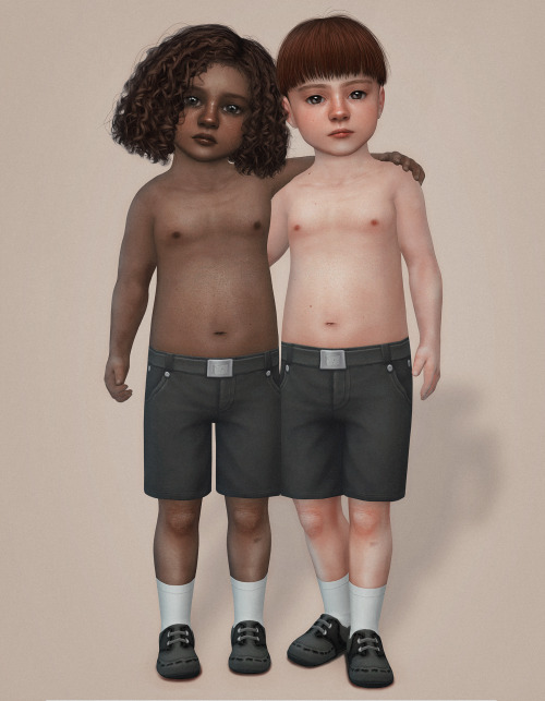 download (ea) \ credits: @obscurus-sims​ & @kurasoberina​ ♡ \ info:skin #2 for kids - 30 colors 