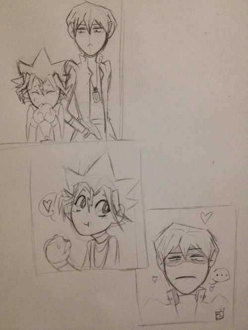 [7:13:45 PM] Pie: i just wanna see you draw yugi doing something unintentionally cute and kaiba kind