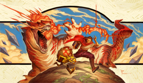 New SCG Regionals playmat, inspired by J.C. Leyendecker’s work. He’s one of my favorite artists — so