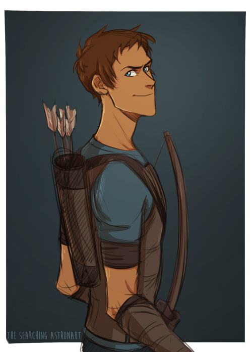 thesearchingastronaut:Lance for the Demi God AU :)Aphrodite Kid with bow and arrow :D 