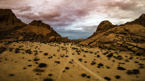 I am going through Namibia by car, foot, bus, plane alone and it...