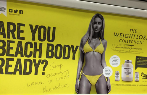 Porn phemur:  Protein World’s ad campaign, which photos