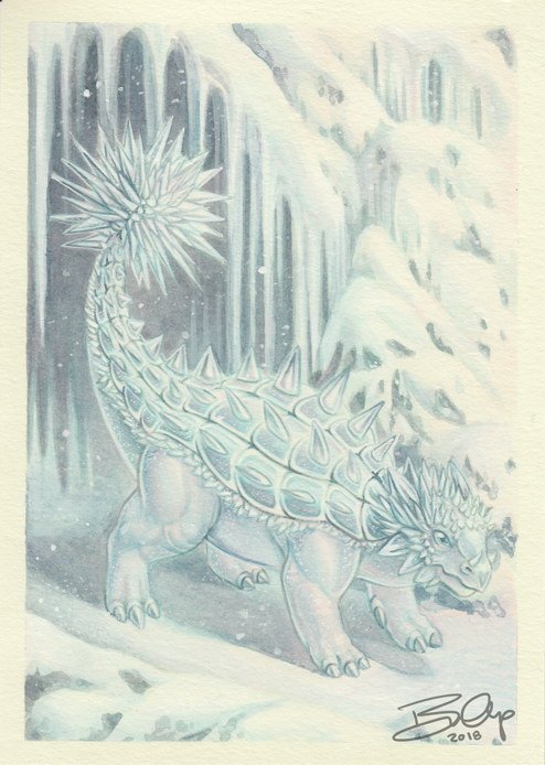 GET OFF MY LAWN - Ice AnkylosaurusInk, 5x7I’m presently lamenting the loss of my best crowquil