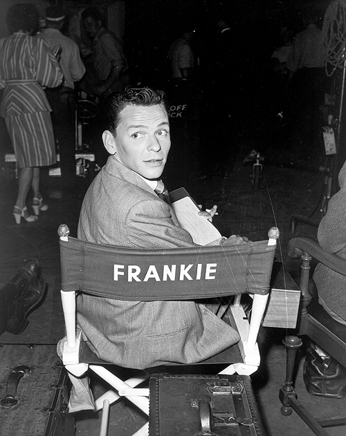 francisalbertsinatra:  Frank Sinatra on the set of It Happened in Brooklyn (1947)