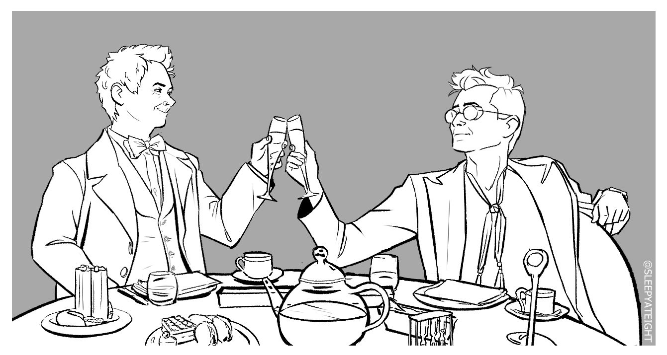 Sex sleepyateight:Old good omens sketches pictures