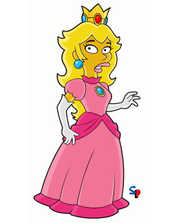 gamefreaksnz:  Super Mario’s Princess Peach Dean Fraser gives Princess Peach the ‘Simpsons’ treatment.