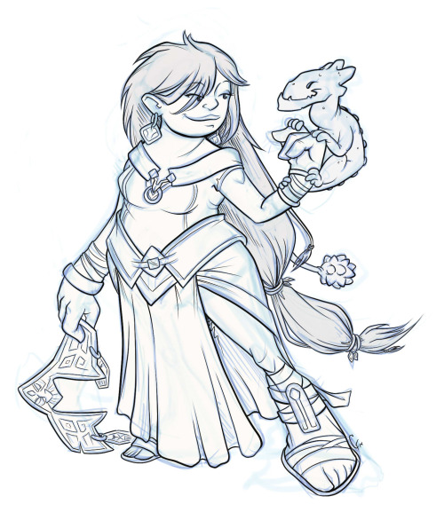 rambleonamazon:
“amazonchique:
“ I made a little fan art of Shardra, the new Pathfinder iconic shaman, just chilling with her familiar and doffing her heavy adventuring gear for a good rest.
Also, I have noticed a few comments that Shardra being...