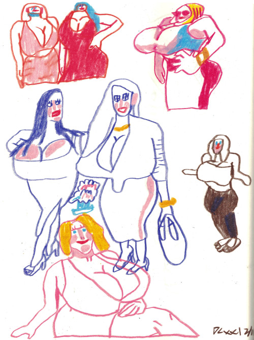 daniellechenettedraws:figure drawing session with allegra cole