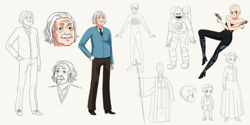 Some very early design work/exploration I did for episode 6 of Super Science Friends over at Tinman 