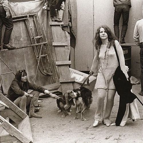 A collection of Janis and her dog George