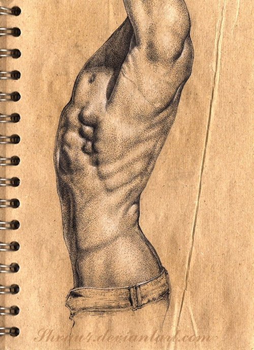 artiststoolbox:  bloochikin:  fucktonofanatomyreferences:  A generous fuck-ton of muscular male abdomen references. * As always with large images, you gotta reverse-image search ‘em to find the larger size. Sorry about that. It’s the most helpful