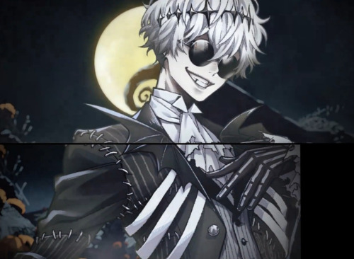 JACK SKELETON TWST AKA GOJO SATORU+DEATH THE KID AKA THE FUSION OF 2 OF THE LOVES OF MY LIFE REALLLLLLL