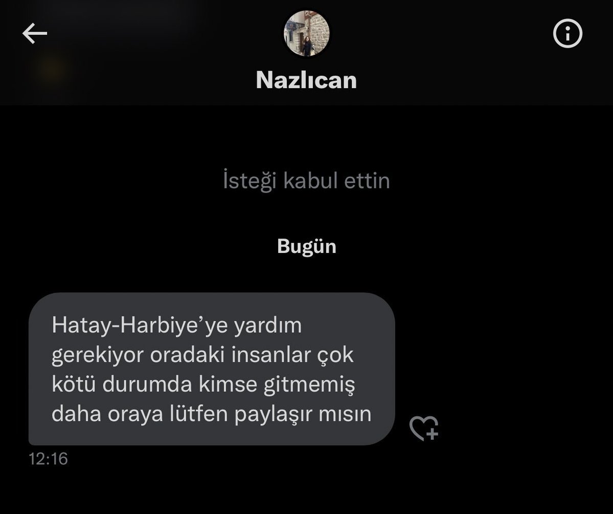 K Nazlıcan 12:16 İsteği...