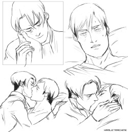 hamletmachine:  Eruri sketches (Maybe the