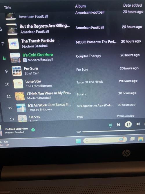 Spotify On Laptop I Love You Forever