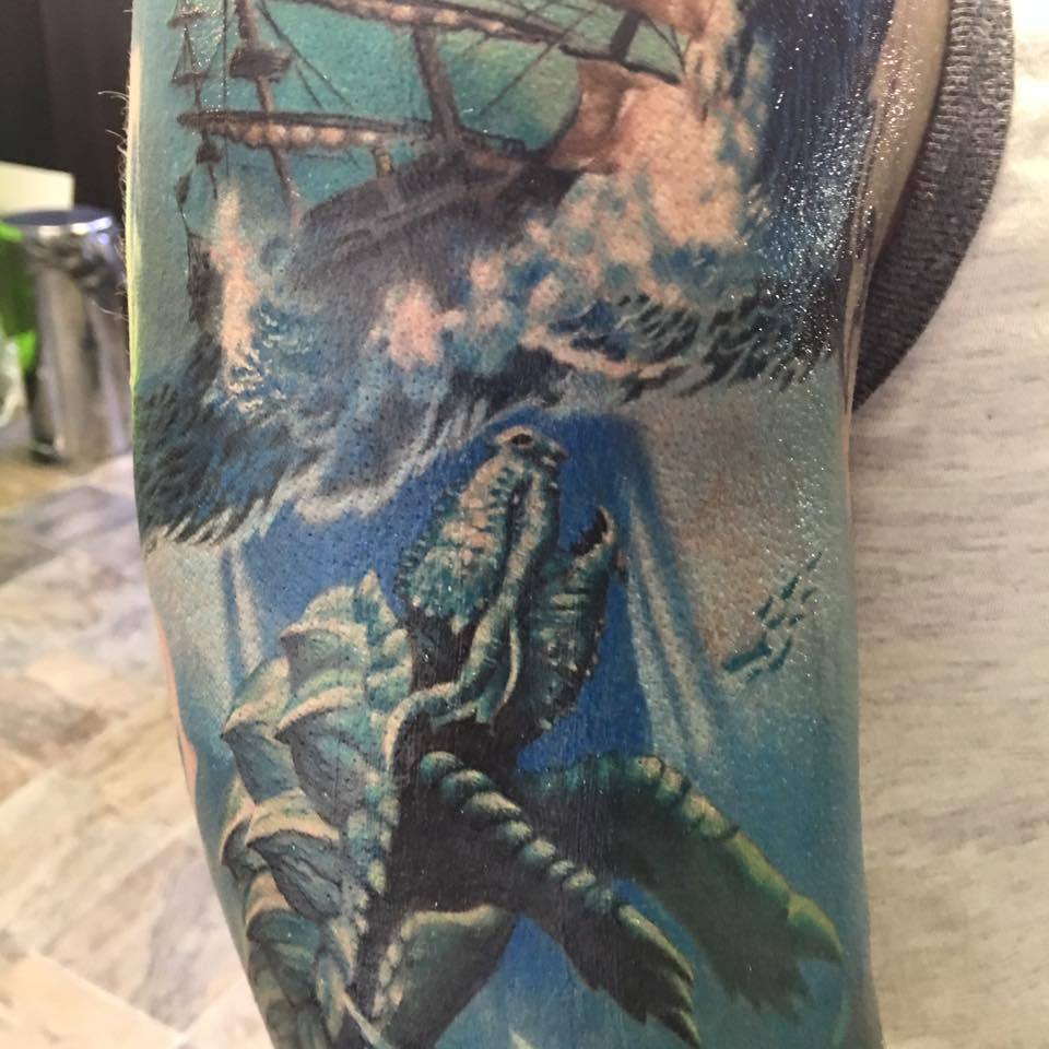 Turtle God Tattoo by Chris Dingwell TattooNOW