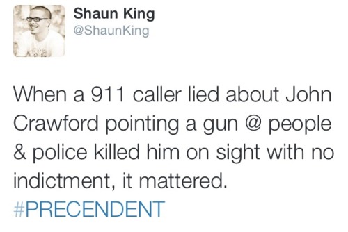 gifthetv:  “@ShaunKing: I’m sharing these horrific cases to press into your mind that a legal & practical precedent is being created for the ease of black death.” 