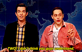 stevenrogered:John Mulaney and Pete Davidson talk about their new favorite movie, The Mule, on Weeke
