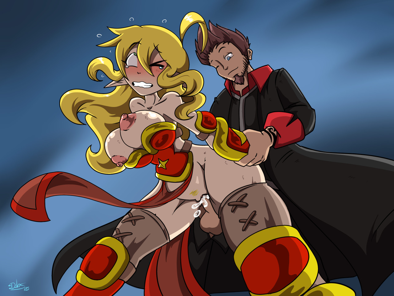dahsdahs:  Commissions to Kritznov, of his OC Kritz, Cyan and my OC Elfy