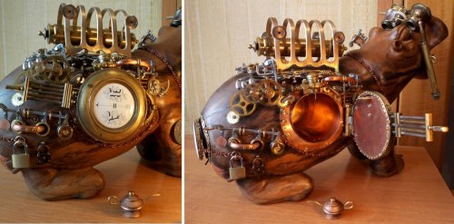 steampunktendencies:  Hippopotamus-safe ~ Aleksandr Mushkina & Alena Mushkina Facebook |  Google + | Twitter    Steampunk Tendencies Official Group   