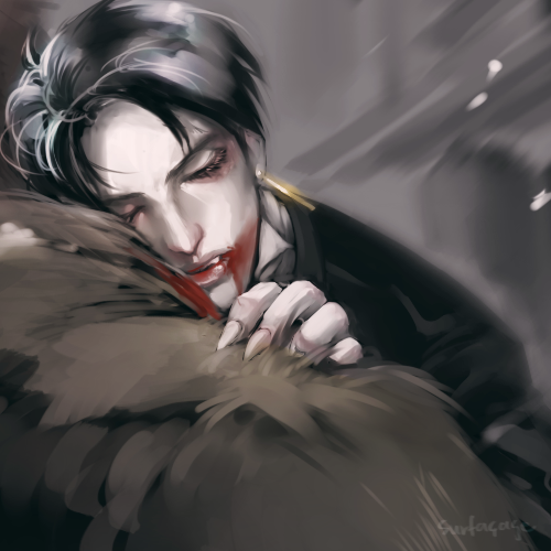 surfacage:  the au where eren is the werewolf who picks up severely injured vampire levi (i should actually eat lunch during lunch breaks) 