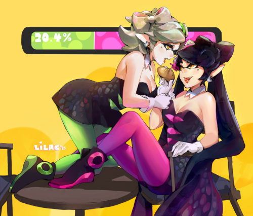 lilaccu:  “Callie and Marie”　(= ∿°○°)∿(＾ー＾)っ Splatoon!  < |3′‘‘