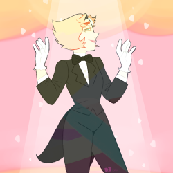 dawndraws:  pearl in a tux. PEARL IN A TUX.