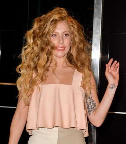 thatboyisamonnster:   Lady Gaga leaving rehearsals in New York City earlier. 