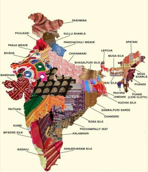 mymodernmet: Artistic Maps of Pakistan and India Show Embroidery Techniques of Each Region