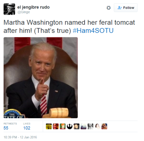 callmeder:Guys. #Ham4SOTU was a thing that happened last night. And it was amazing.