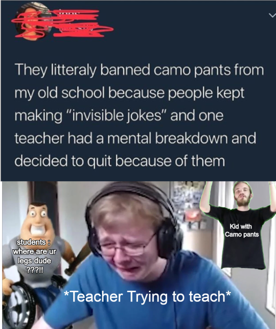 Think about the amount the jokes that led to a mental breakdown.