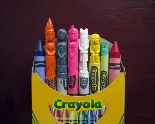 Porn photo Crayon carvings are cray. By the talented