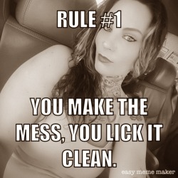 cleanupcuckoldd: rosetrout:  sanguineprayer: Some like it, I didn´t try it yet. But I´m open minded like always. Who wouldn´t, if he´s ordered to do it?  @cherriecheeks69 😍  I so would and love it 