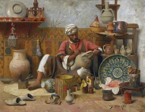 the-paintrist: arjuna-vallabha: Moroccan Potter, Leopold Carl Müller  Leopold Carl Müller (9 Decembe