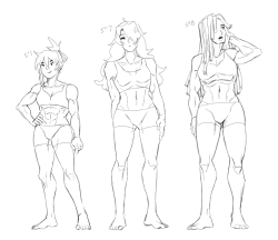 xuunies:  heights / body types for rai, somara, and astra 