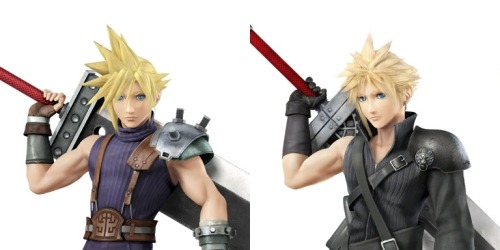 quartercirclejab:in case you haven’t gotten to see them yet, here’s Cloud’s color palettes in SSB4. 
