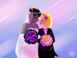 chibigaia-art:    What a beautiful, beaUTIFUL WEDDINGI’m so happy for these two gals ahhh;;  [Commissions] [Society6] [Redbubble]   