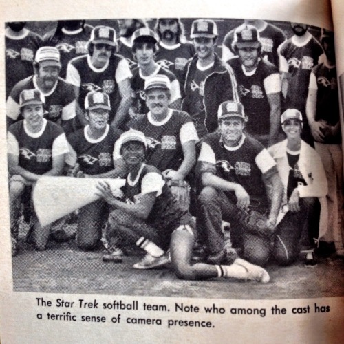 The Star Trek softball team, from “Chekov’s Enterprise”, Walter Koenig’